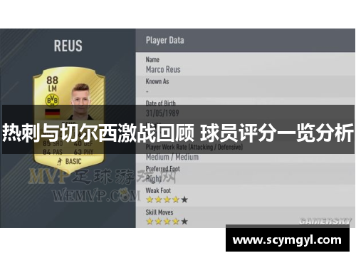 热刺与切尔西激战回顾 球员评分一览分析